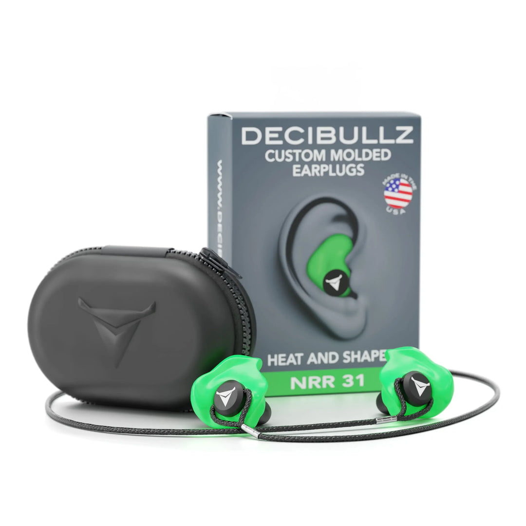 Custom Molded Earplugs 31dB NRR Pro-Pack with Case and Lanyard