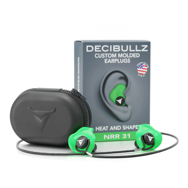 Custom Molded Earplugs 31dB NRR Pro-Pack with Case and Lanyard