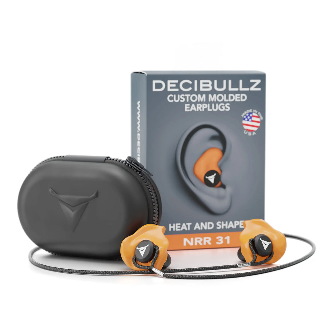 Custom Molded Earplugs 31dB NRR Pro-Pack with Case and Lanyard