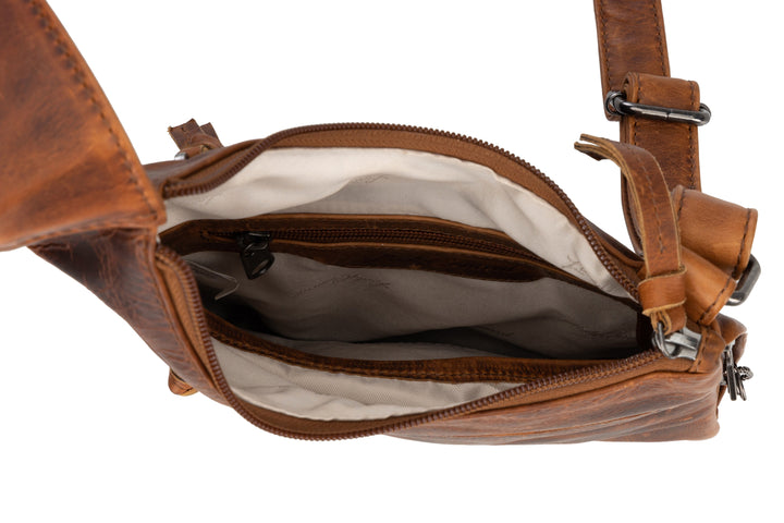 Concealed Carry Unisex Remi Leather Crossbody by Lady Conceal