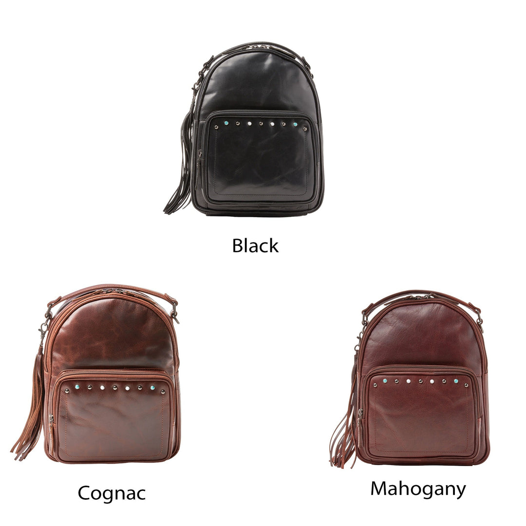 Concealed Carry Sawyer Leather Backpack by Lady Conceal