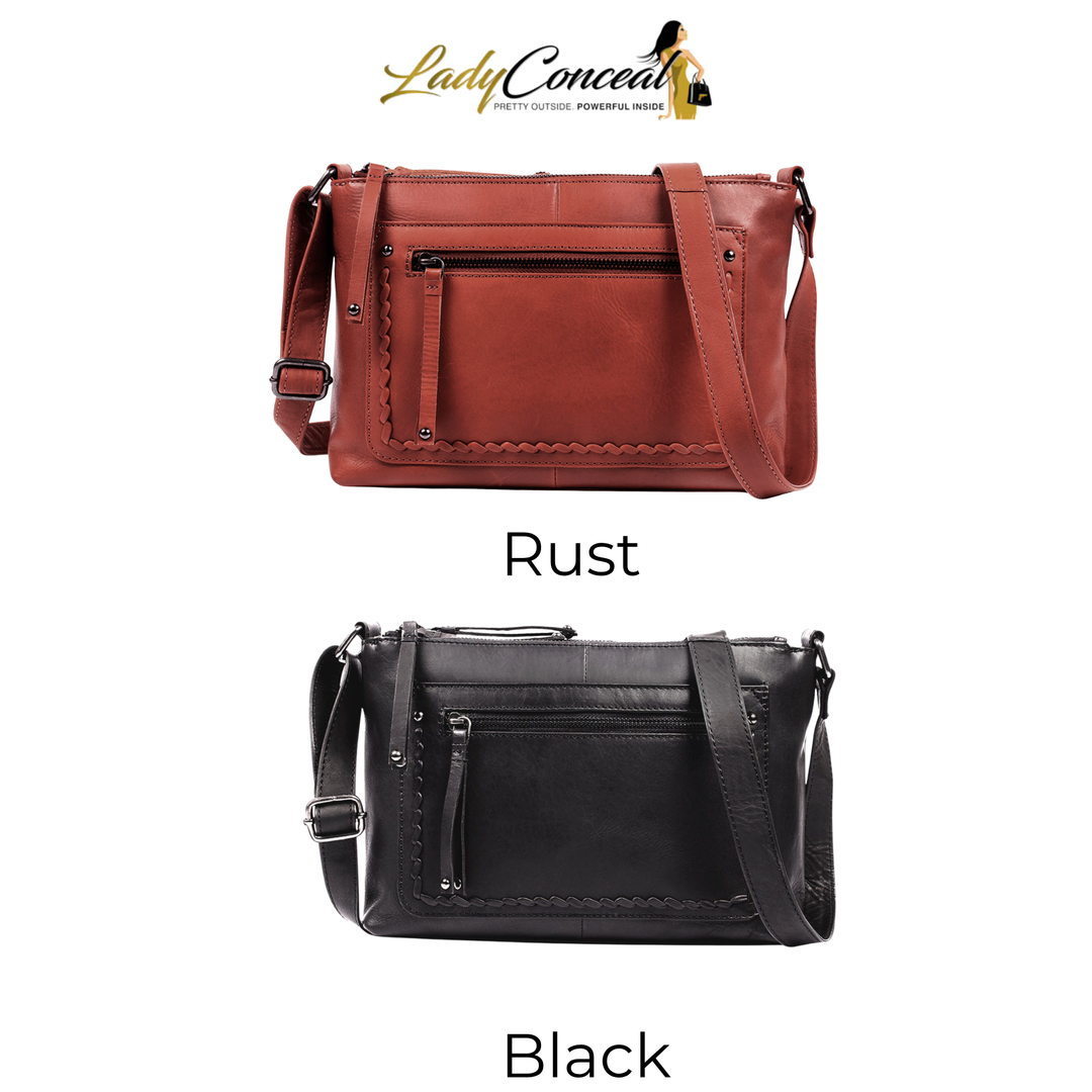 Concealed Carry Tatum Leather Crossbody by Lady Conceal
