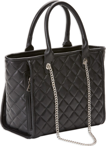 Bulldog Concealed Carry Purse - Quilted Tote Style Black<<