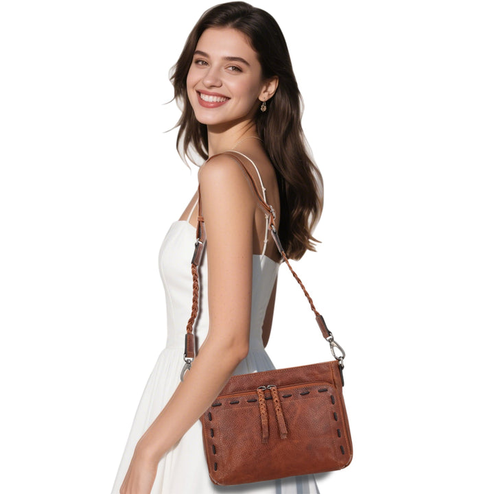 Concealed Carry Zoe Leather Crossbody by Lady Conceal