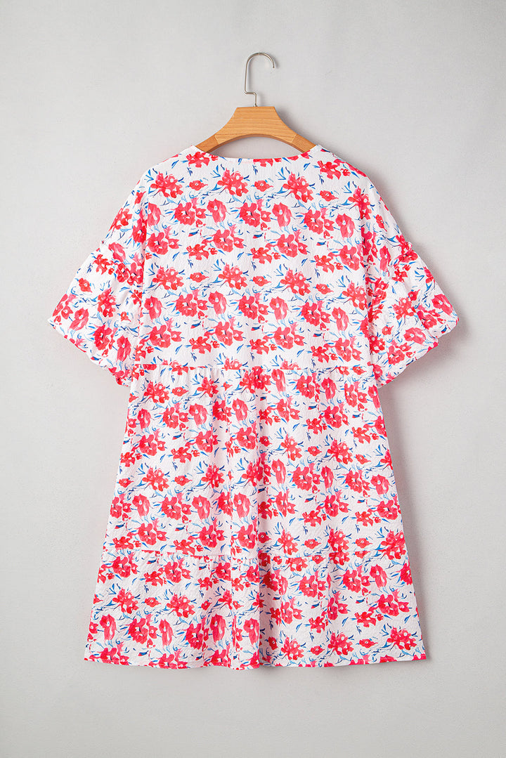 Zariah Ruffled Half Sleeve PLUS Dress