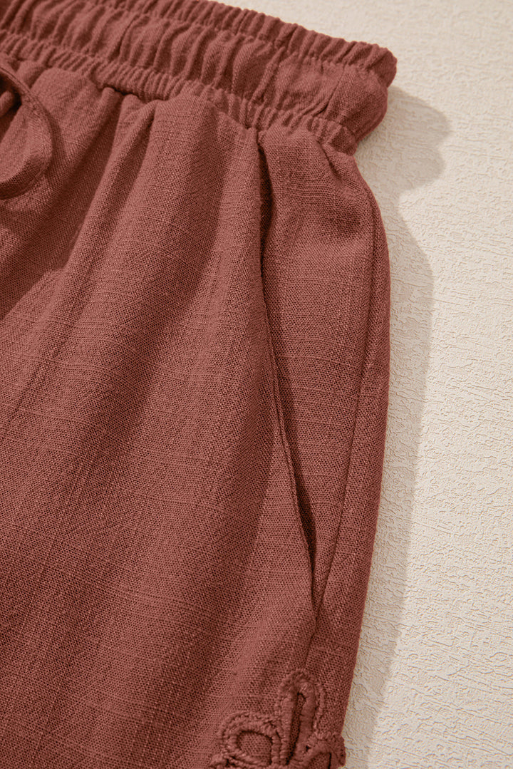 Kaia Waist Loose Linen Shorts