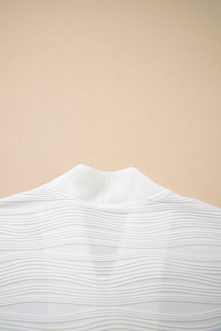 Nyomi Color Textured Zip Pullover