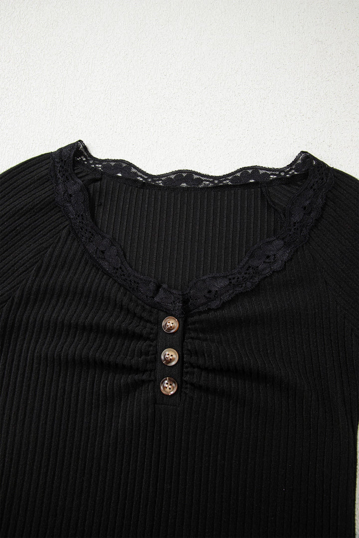 Waverly Sleeve Ribbed top Long Sleeve Top