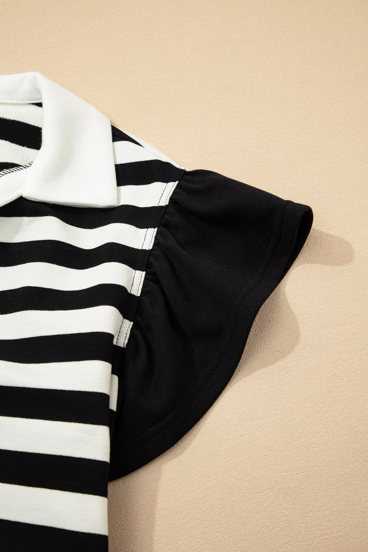 Lilith Ruffled Short Sleeve Blouse