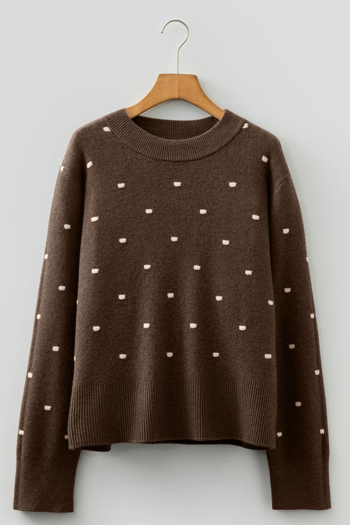 Renata Ribbed Edge Knit Sweater