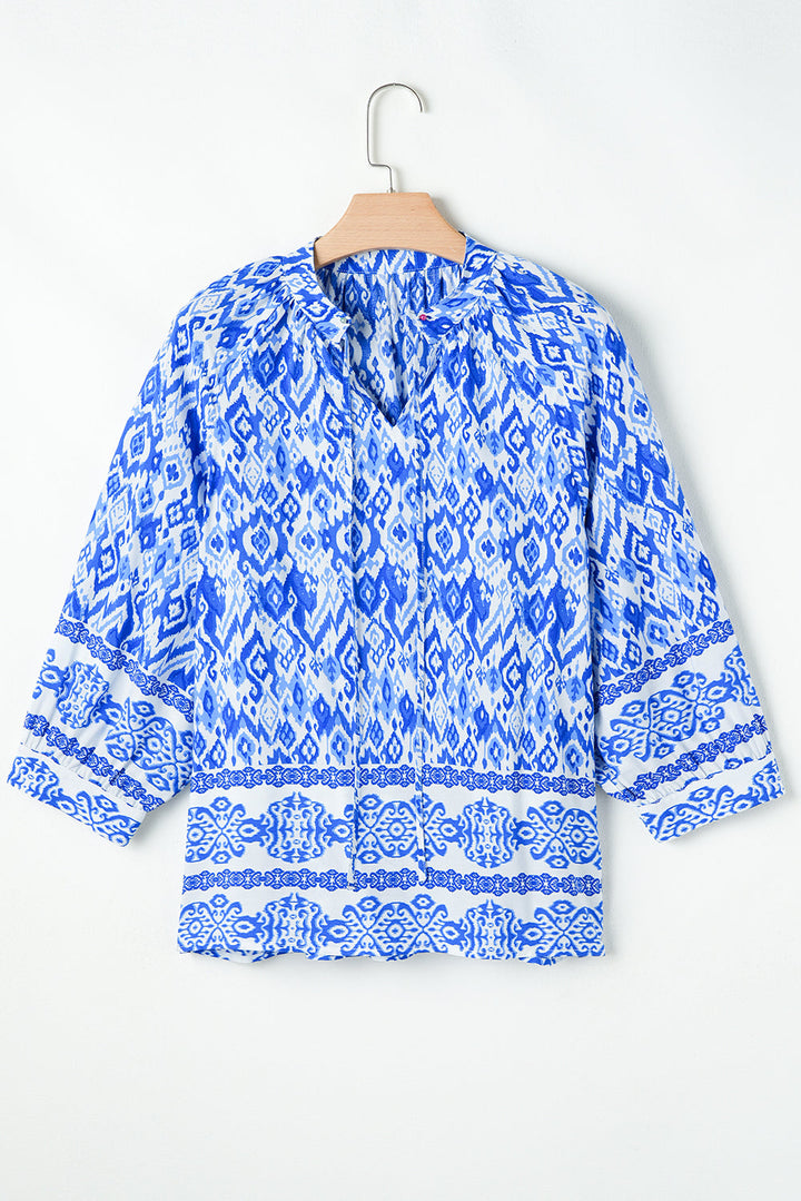 Anne 4 Sleeve Tied Blouse