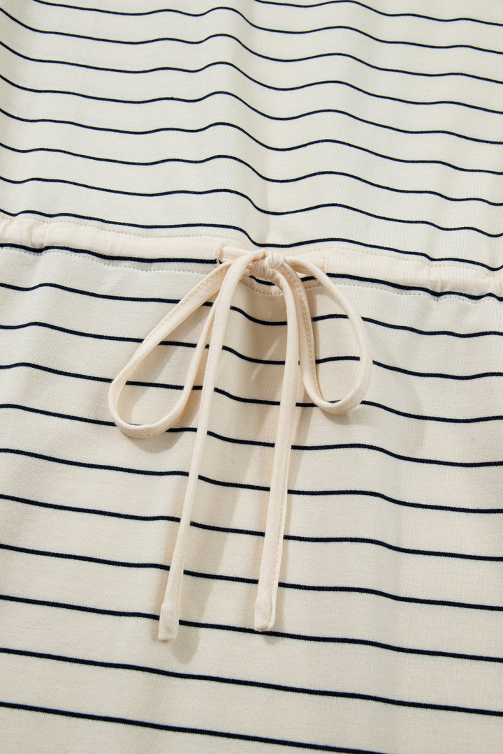 Mabel Stripe Drawstring Tunic Tank