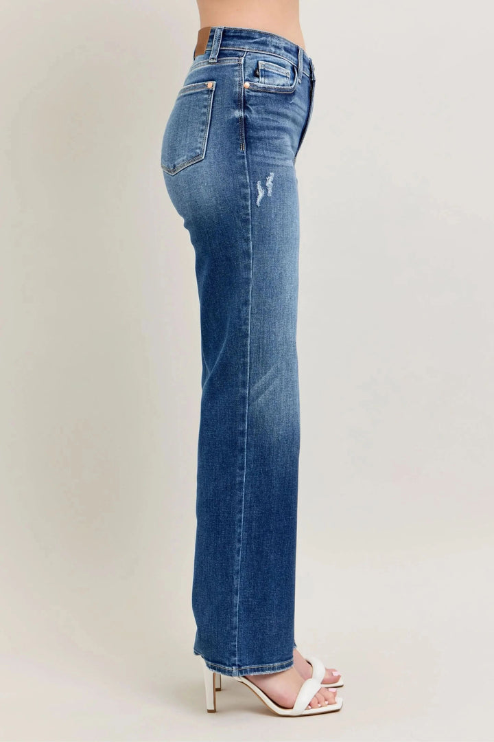 Judy Blue Full Size High Waist 90's Straight Leg Jeans