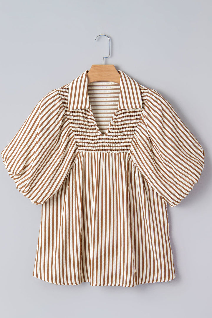Lina Short Puff Sleeve Blouse