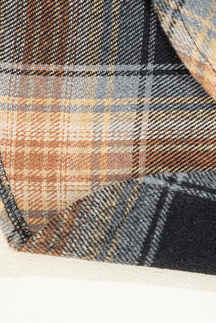 Everly Rounded Hem Plaid Shacket