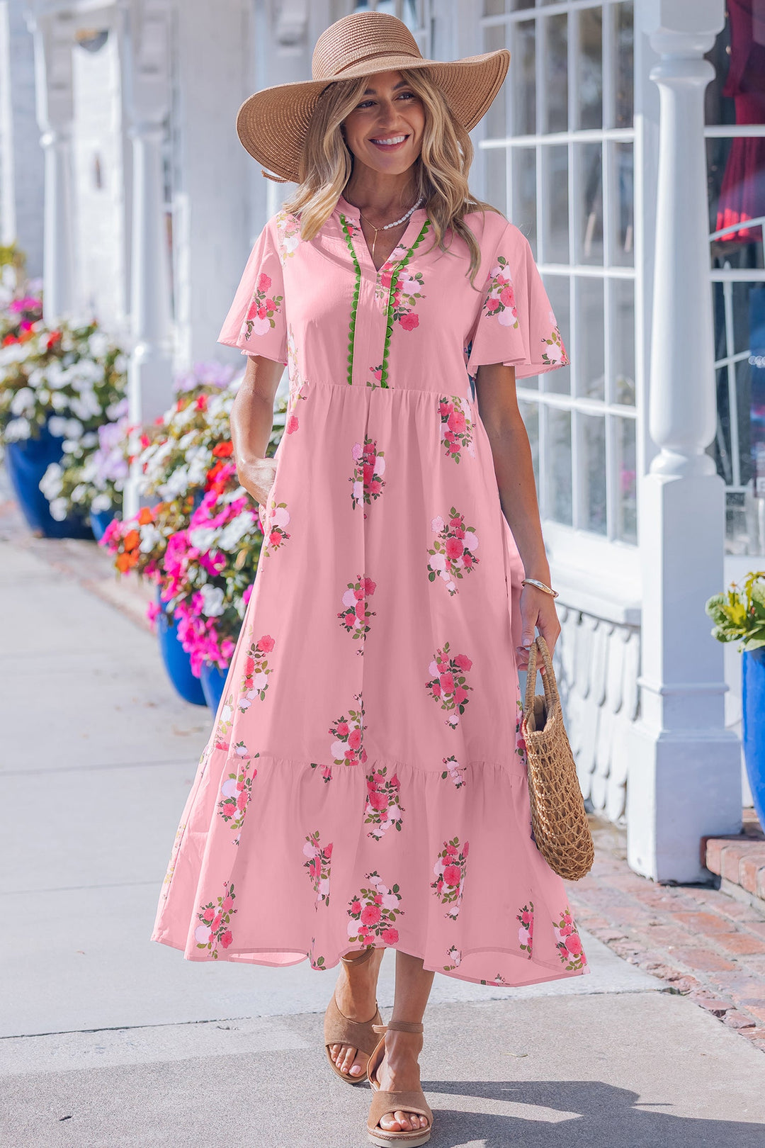 Alena Floral Print Maxi Dress