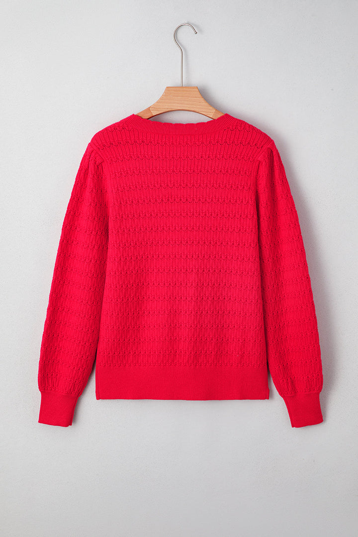 Nellie Knit Ribbed Cuffs Sweater