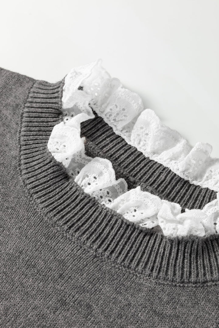 Katelyn Patchwork Cuffs Loose Sweater