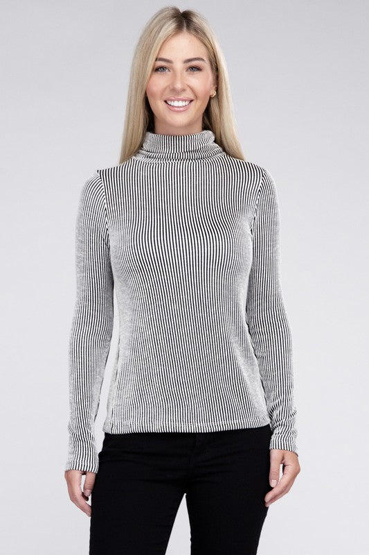 Rubie Ribbed Turtle Neck Top