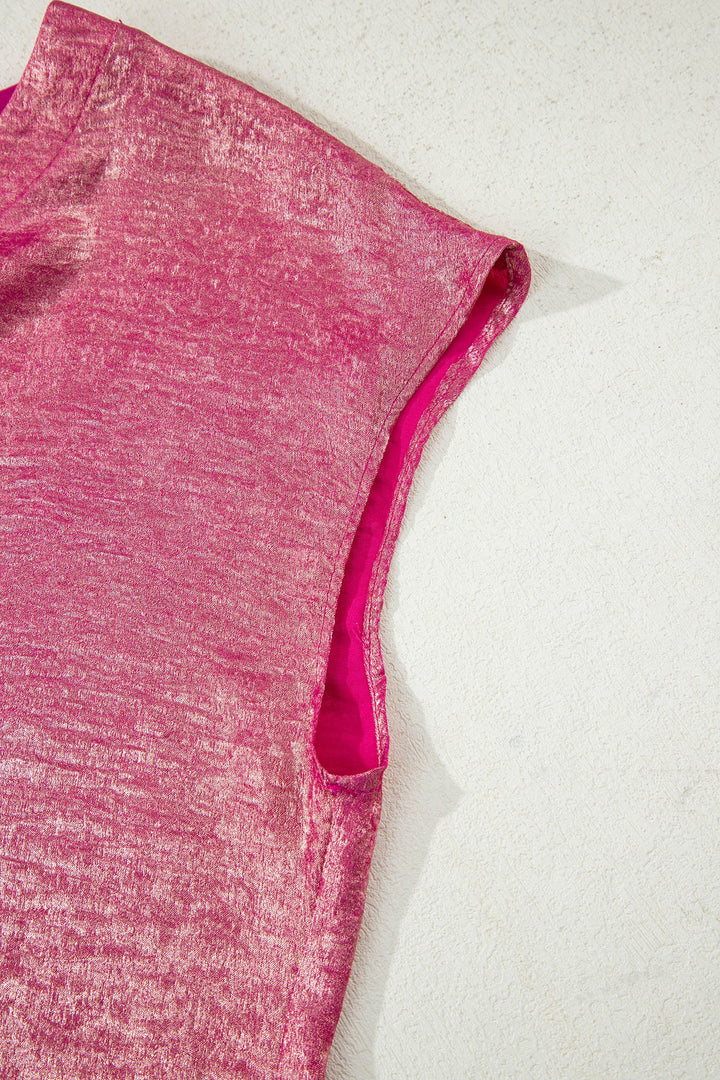 Alanna Metallic Cap Sleeve Top