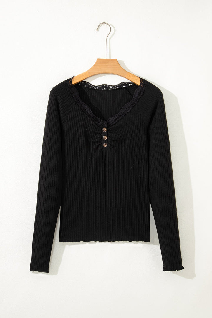 Waverly Sleeve Ribbed top Long Sleeve Top