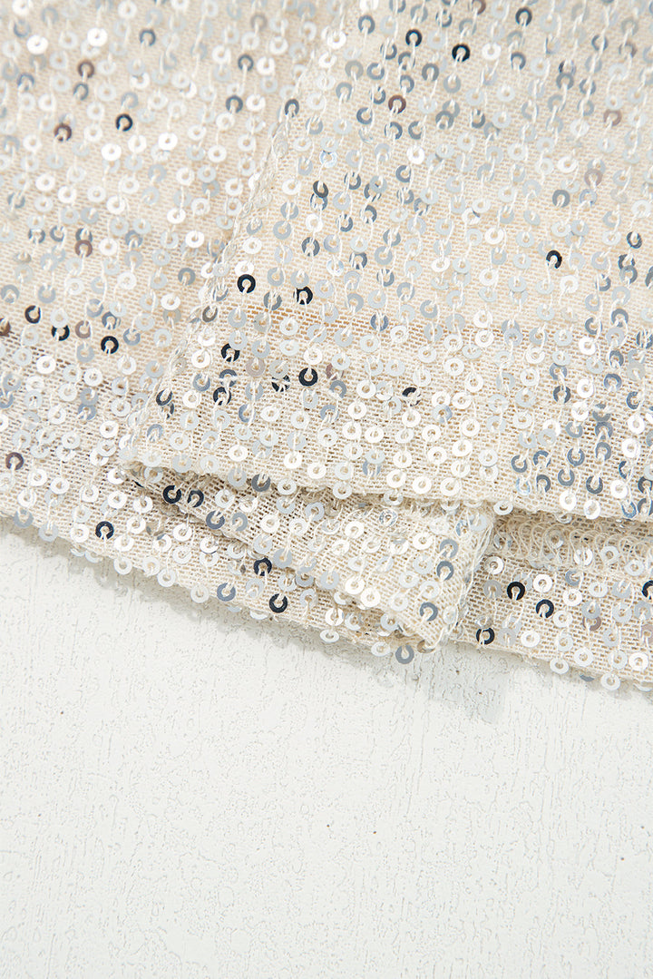 Stella Stream Sequin Hooded Long Sleeve Top