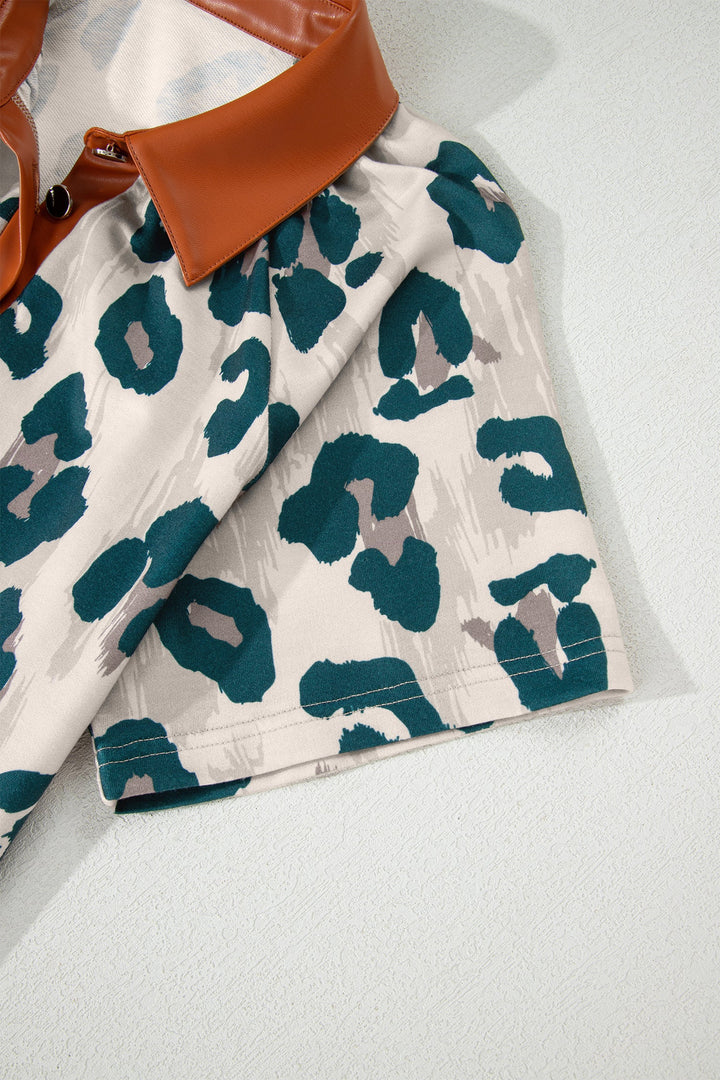 Madelynn Collared Short Sleeve Blouse