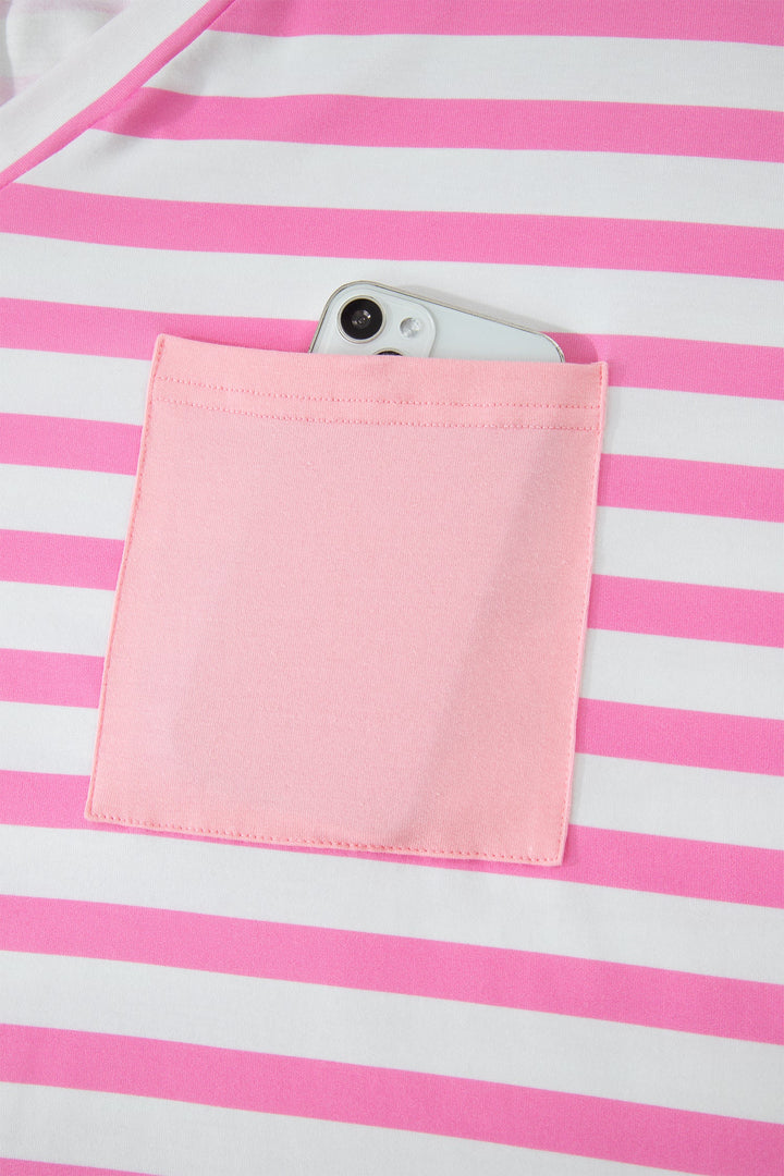 Ivanna Stripe Colorblock Patched PLUS Tee
