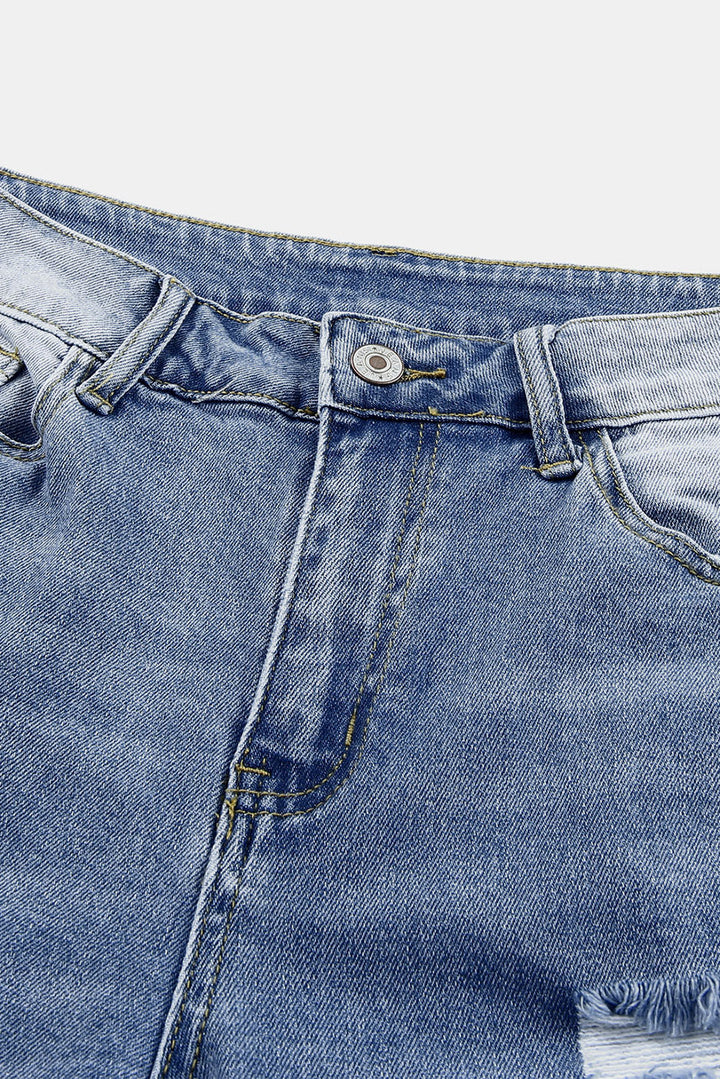 Georgia Skinny Distressed Capri Jeans