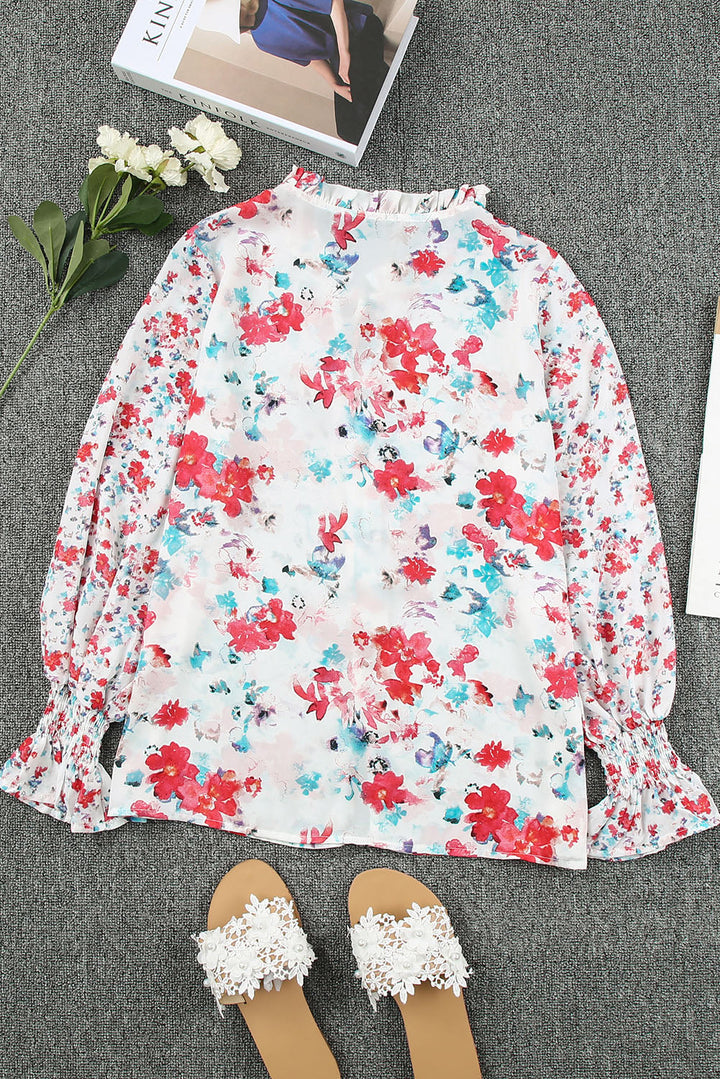 Mckenna Cakewalk Floral Smocked Blouse