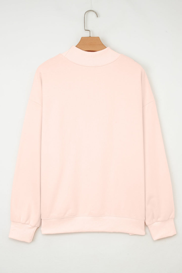 Ensley apricot Oversize Mock Sweatshirt