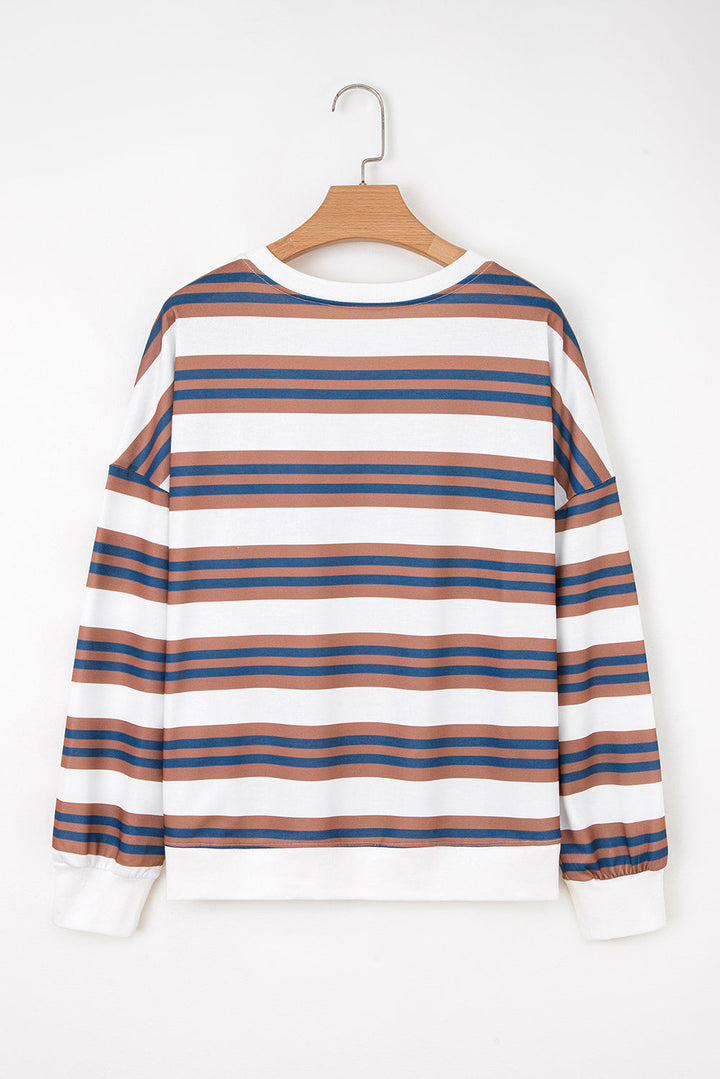 Marlowe Stripe Drop Shoulder Pullover