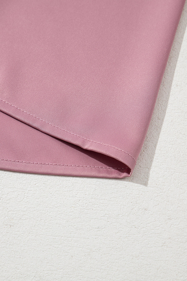 Ruth Satin Ruffle Sleeve Top