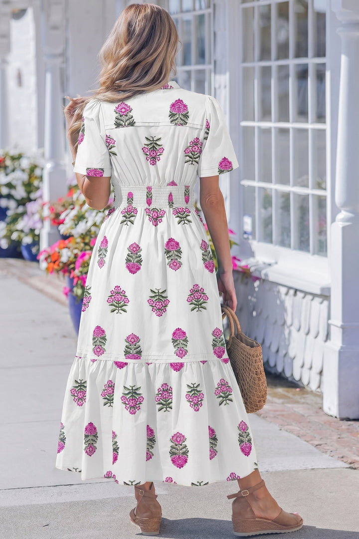 Aileen Ruffle Hem Maxi Dress