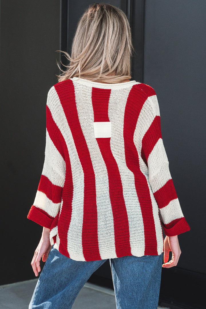 Anika Colorblock Bracelet Sleeve Sweater