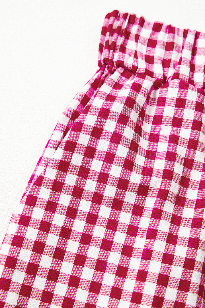 Laura Plaid Casual Loose Trousers