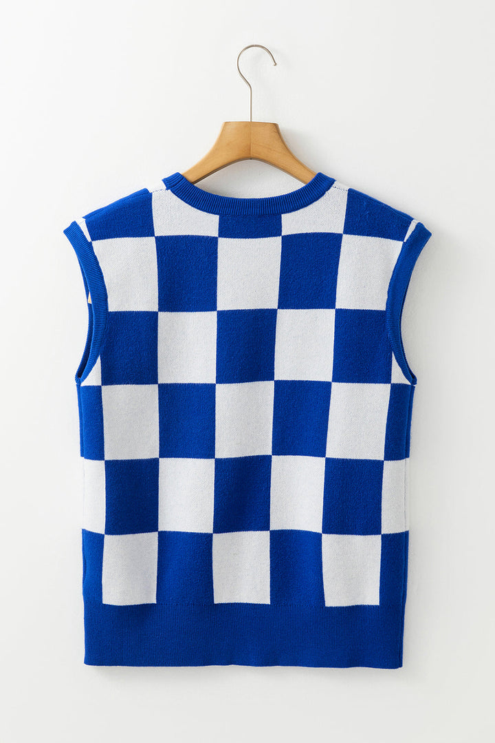 Dulce Dark Cherckerboard Sweater