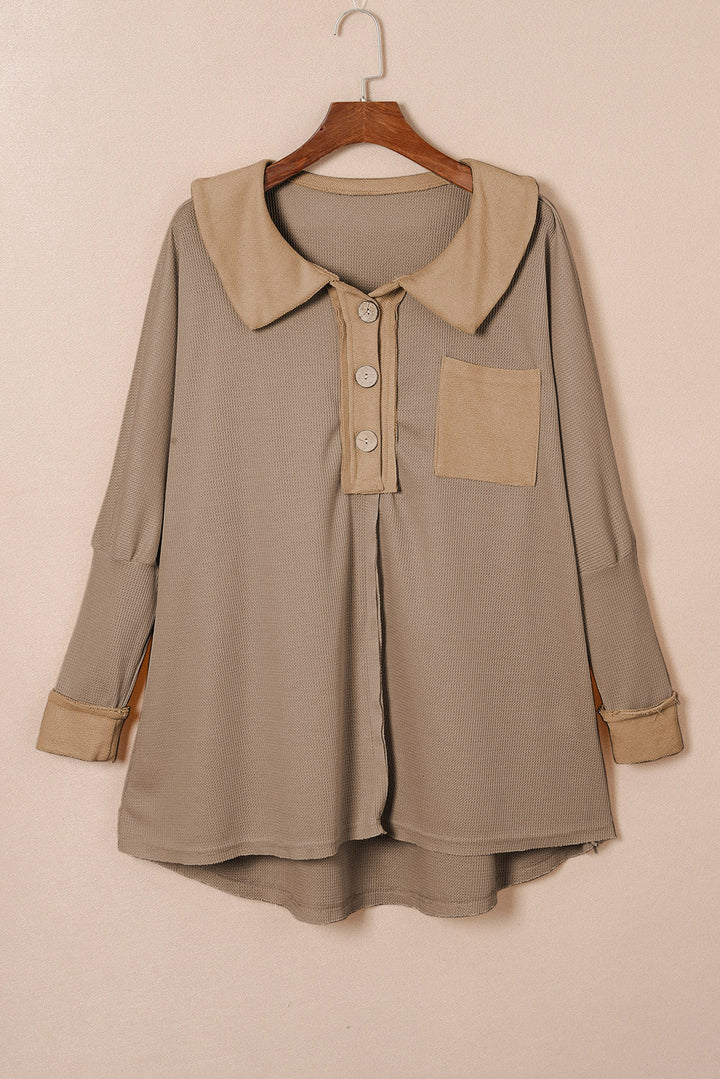 Bianca Waffle Knit Long Sleeve Top