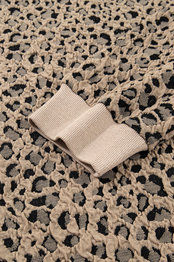 Amaya Textured Ribbed Trim Long Sleeve PLUS Top
