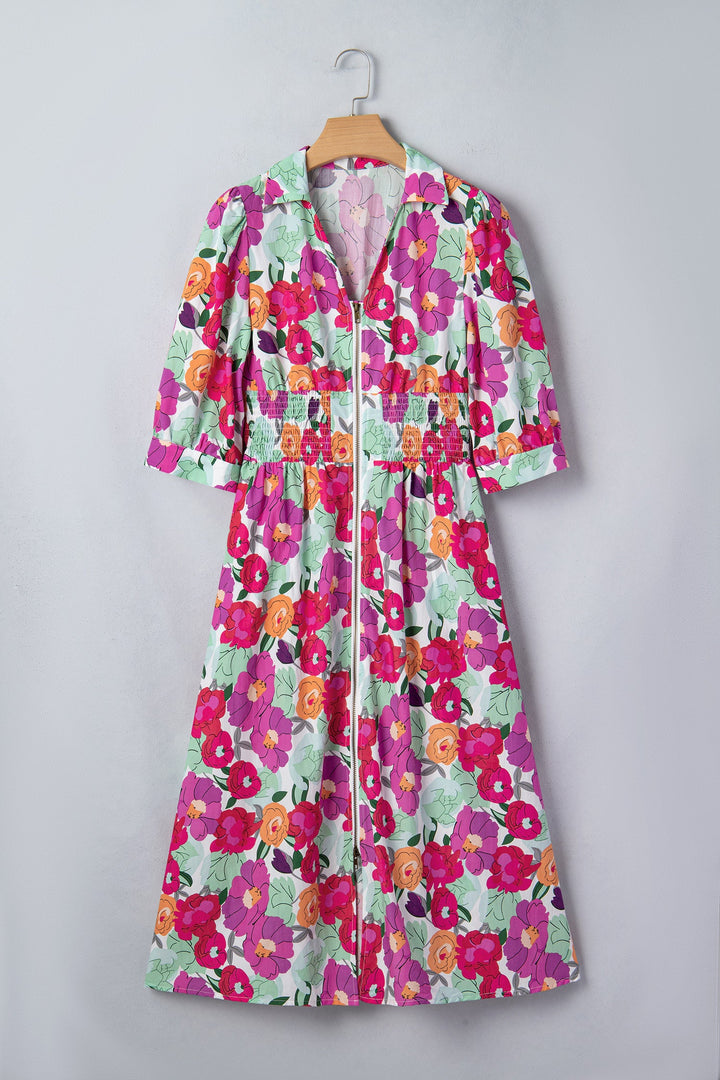 Lisa Puffy Half Sleeve Dress