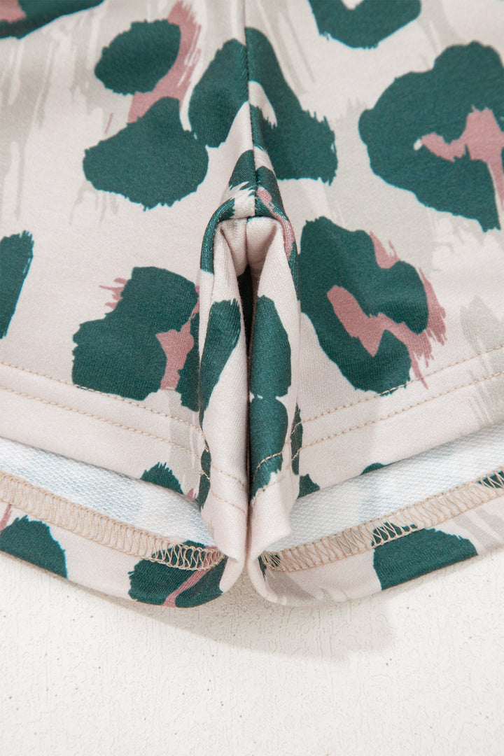 Arleth Print Contrast Trim Top