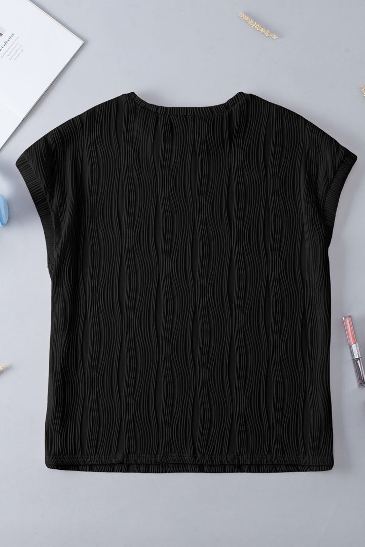 Abby Color Wavy Textured PLUS Tee