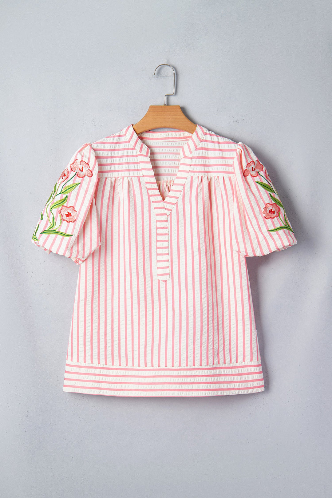 Imani Embroidered Puff Sleeve Blouse