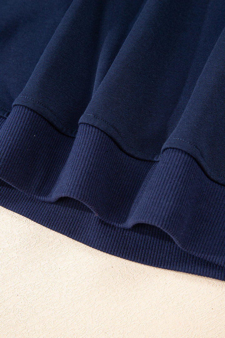 Hana Striped Detail Crewneck Pullover