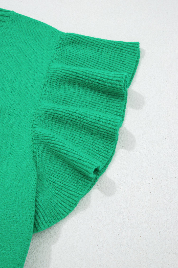 Alexis Ruffle Short Sleeve Sweater