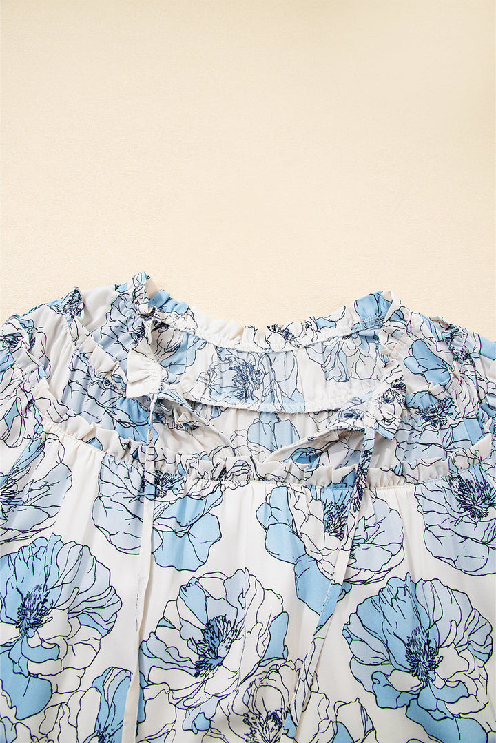 Juliana Sleeve Flowy Mini Dress