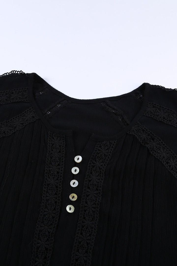 Milan Eyelet Short Sleeves Top
