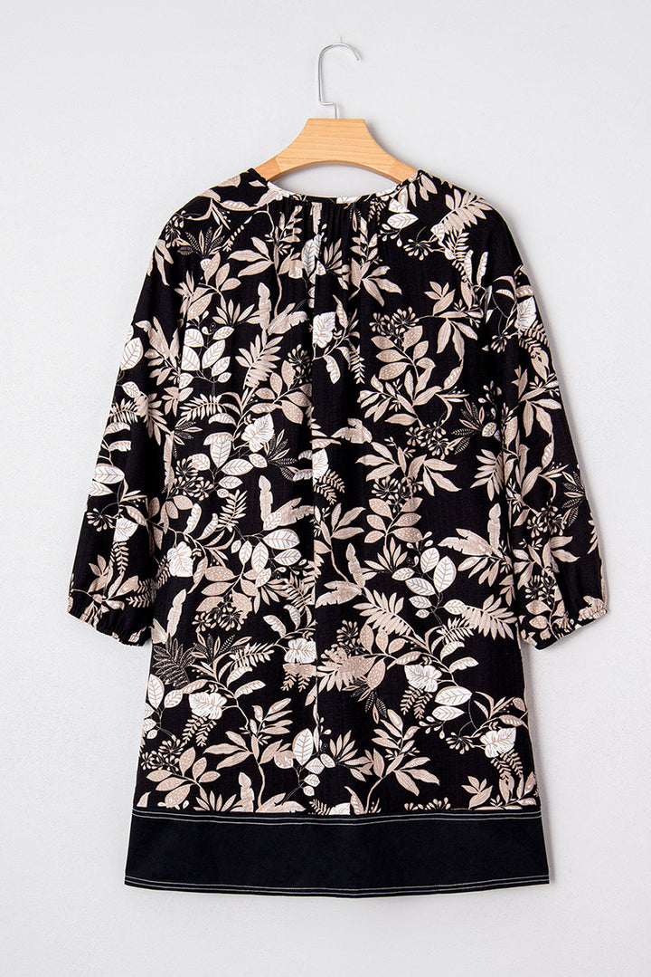 Zaria Print Loose Mini Dress