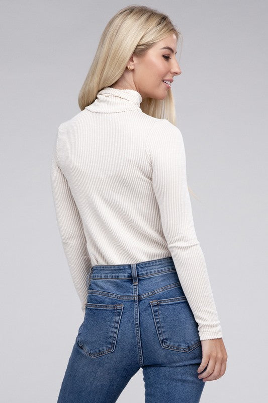 Rubie Ribbed Turtle Neck Top