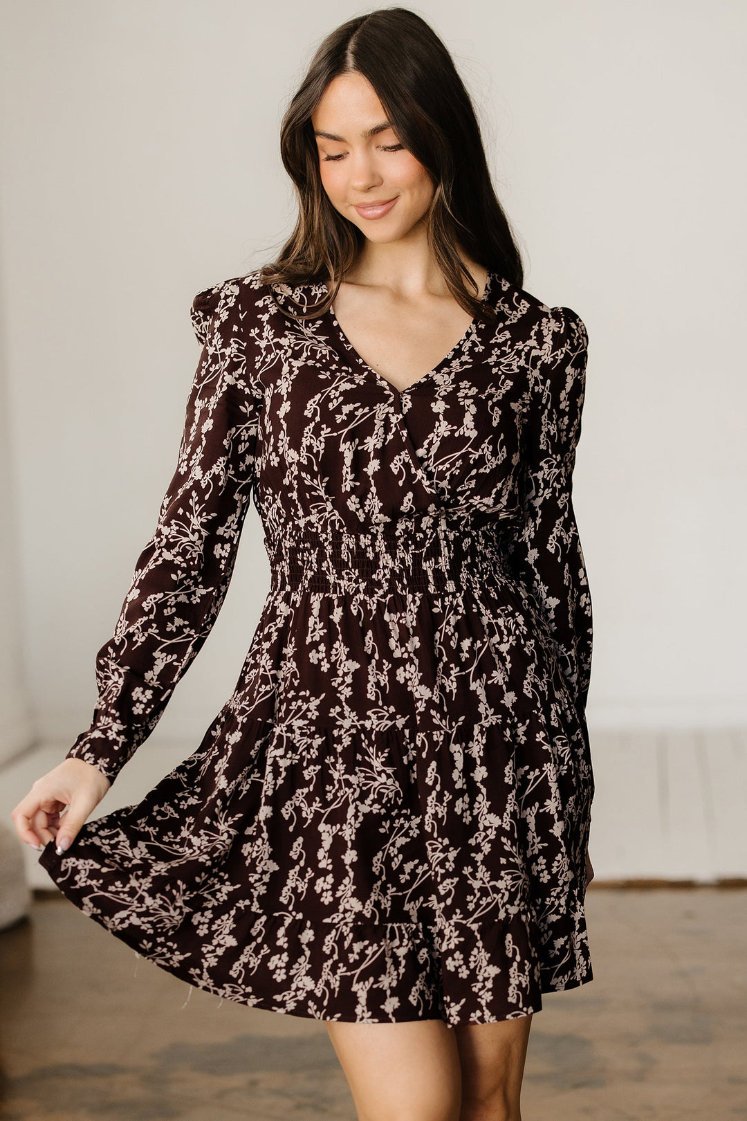 Serenity Waist Flared Mini Dress